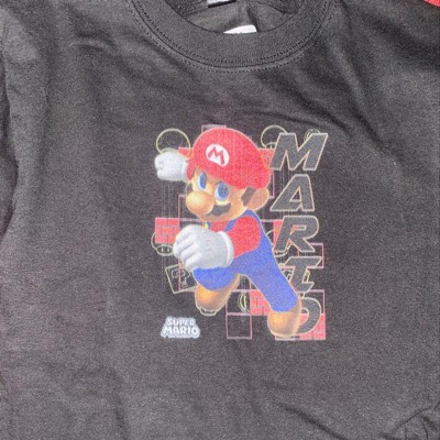 Boy's Nintendo Mario Determination T-shirt - Black - Large : Target