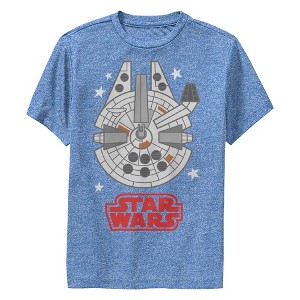 Boy's Star Wars Millennium Falcon Cartoon Performance Tee - 1 of 3