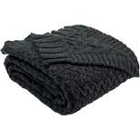 Affinity Knit Throw Blanket - Dark Grey - 50" x 60" - Safavieh