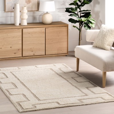 Nuloom Murray Geometric Wool Premium Machine Washable Area Rug