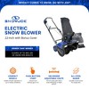 Snow Joe Electric Snow Blower, 22-Inch, 15-Amp, 84 Pounds Per Minute Capacity, Dual LED Lights, Adjustable Chute, Lightweight, Includes Bonus Cover - 2 of 4