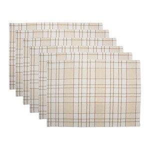 C&F Home Soft Autumn Plaid Placemats Set of 6, 13" x 19" - 1 of 4