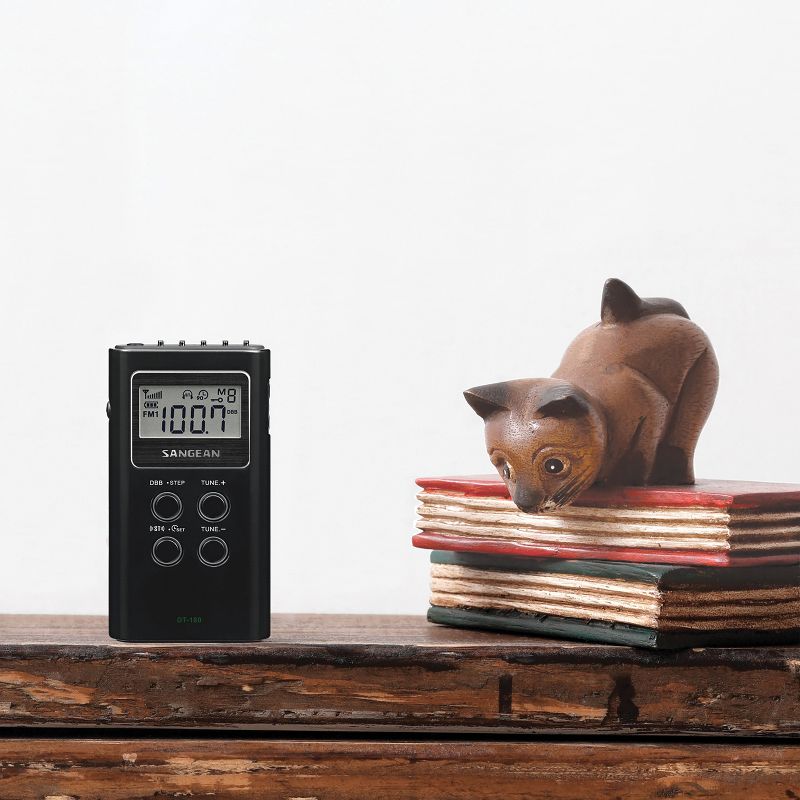 Sangean® Portable Pocket AM/FM Digital Clock Radio, 4 of 6
