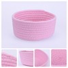 REGALWOVEN Home Decor Entryway Desk Key Tray Round Woven Storage Basket 2 Pcs - 3 of 4