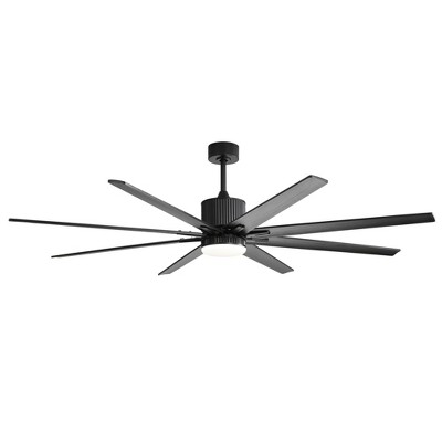 Sofucor 76'' Ceiling Fan with Lighted Industrial Smart Control Ceiling Fans