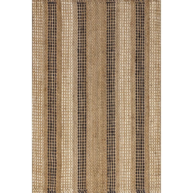 nuLOOM Haven Striped Chunky Jute Area Rug, 1 of 10