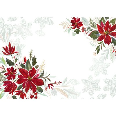 Foil Paper Placemat,20 Count, Holly and Bloom