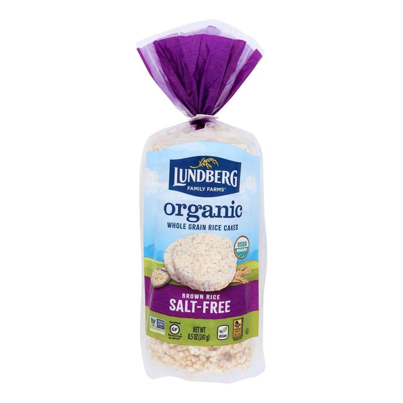 Lundberg Organic Salt-Free Brown Rice Whole Grain Rice Cakes - Case of 6/8.5 oz, 2 of 7