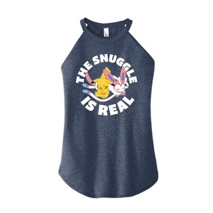 Women's - Pokémon - The Snuggle Is Real Pikachu And Sylveon Graphic High Neck Tank - 1 of 2