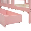 NicBex Twin/Full Size Bed Frame,Wood Platform Bed with Guardrails on Both Sides and 2 Storage Drawers,Bed Frame with Headboard for Teens,Kids - 4 of 4