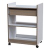 Kings Brand Furniture Dellow Microwave Wood Kitchen Cart with Storage and Drawer - 2 of 3