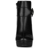 Allegra K Women's Chunky High Heels Platform Bow Decor Ankle Boots - 3 of 4