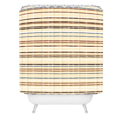 Ninola Design Western Striped Shower Curtain Brown - Deny Designs