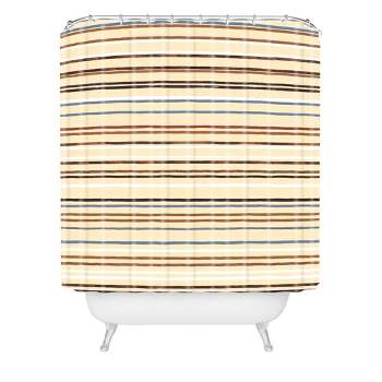 Ninola Design Western Striped Shower Curtain Brown - Deny Designs