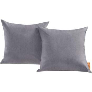 Modway Convene Two Piece Outdoor Patio Pillow Set - Gray