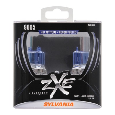 Sylvania 9005SZ.PB2 High Performance SilverStar zXe 9005 Halogen Fog Light Bulb HID Attitude and Xenon Fueled, White (2 Pack)