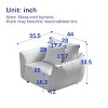 Modern Single Living Room Sofa Chair,Chenille Fabric Upholstered Lounge Armrests Chair With Solid Wood Frame,Wooden Club Chair-Coolbibila - 4 of 4