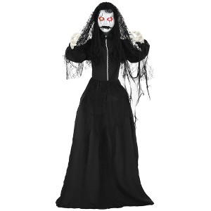 NAYSAYE Party Decoration and Accessories Ghost Bride Figurine for Halloween Decorations, Black, 27.6"*7.1"*66.9" - 1 of 4