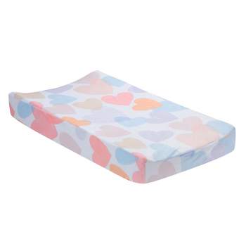 Bedtime Originals Rainbow Hearts Pink/Purple Baby/Infant Changing Pad Cover