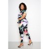 Slickblue Plus Size Floral Jogger and Top Set - Multi-Black/Multi-White, Stretch Fit, Casual Lounge, Size 1XL-3XL - 4 of 4