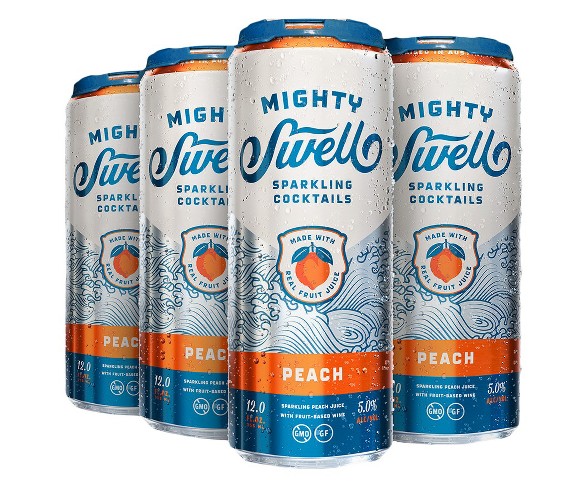 Mighty Swell&#174; Sparkling Peach - 6pk / 12oz Cans