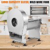 Commercial Electric Food Slicing Machine 0.2-12mm Thickness Adjustable Stainless Steel Vegetable Cutter, Silver 10.8"L x 9.8"W x 16.1"H - 2 of 4