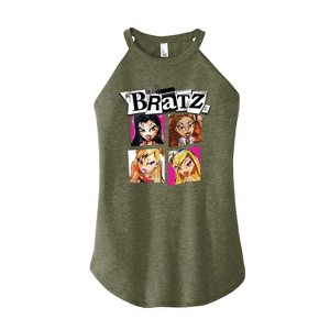 Women's - Bratz - Original Dolls Cartoon Drawing Graphic High Neck Tank - 1 of 3