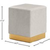 Meridian Furniture,Jax Velvet Ottoman/Stool - 3 of 4