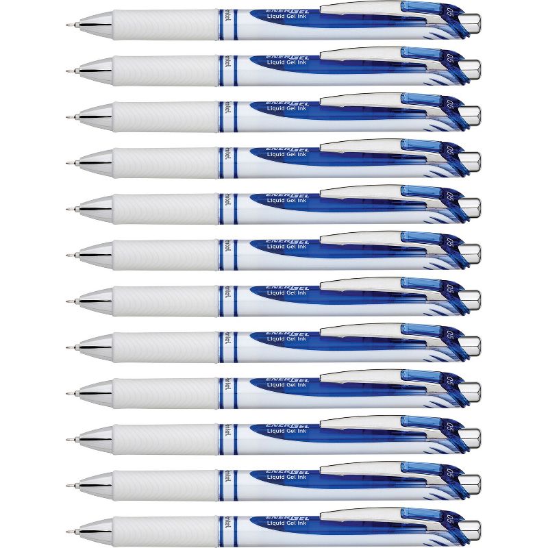 Pentel Gel Pen Retractable/Refillable Needle Tip 0.5mm 12/DZ BE Ink BLN75PWCDZ, 1 of 3