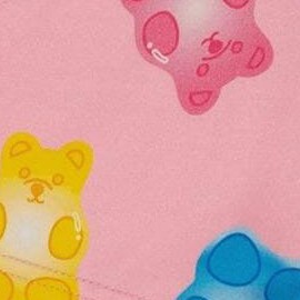 pink multicolored gummies