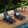 WestinTrends Poly Reclining Outdoor Patio Chaise Lounge Chair Adjustable (Set of 2) - 2 of 2