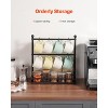 Black mug holder with storage room, home kitchen, multifunctional cup holder, hanging storage rack, snack and spice can display rack - 3 of 4