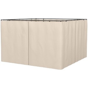 Aghana Digitals Beige Polyester Gazebo Sidewall Set with Hooks/C-Rings - 9.84'x11.8', Double-Sided - 1 of 4