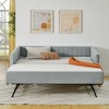 Twin Size Upholstered Daybed with Trundle and Vertical Stripes for Bedroom or Guest Room - 2 of 4