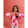 Women's Xoxo Sweater - Peach Love - 2 of 3