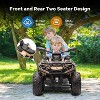2 Seater Electric Children's Terrain Vehicle, 12V Remote Control Riding Toy Car, Battery Operated Vehicle w/Music, Remote Control, LED Lights - 3 of 4