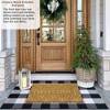 Gardenised Heavy Duty Coco Coir Doormat with Non Slip PVC Baking Embossed Welcome Design Coconut Fiber Floor Mat 18x30" - 4 of 4