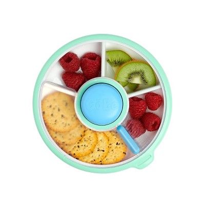 GoBe Kids' Small Snack Spinner Slide Baby and Toddler Food Storage Container - Twinberry Blue - 11oz