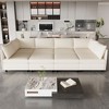 NicBex Modular 129" L Shape Sectional Sofa Sleeper Couch Set with Storage Space for Living Room - 3 of 4