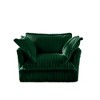 Grungis Corduroy Deep Seat Single Sofa with Back Cushion & Throw Pillows,Slip-covered Comfortable Futon Armchair for Living Room & Bedroom - 3 of 4