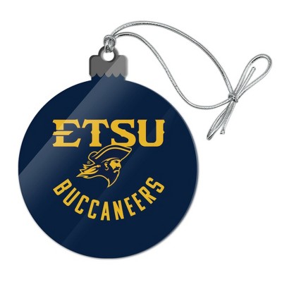 ETSU Buccaneers Acrylic Christmas Tree Holiday Ornament