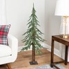 Northlight Pre-Lit Medium Alpine Artificial Christmas Tree - 4' - Clear LED Lights - 2 of 4