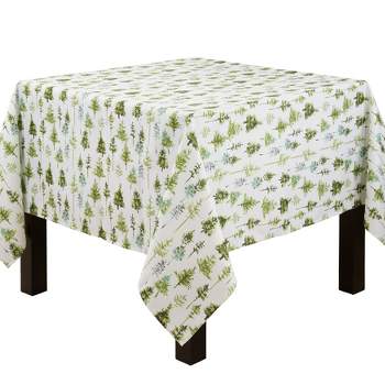 Saro Lifestyle Holiday Tablecloth With Embroidered Christmas Tree ...