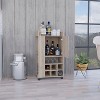 Gulches Fargo Bar Cart with Cabinet, 6 Built-in Wine Racks, and Casters ¨C Your Ultimate Home Bar Companion - 2 of 4
