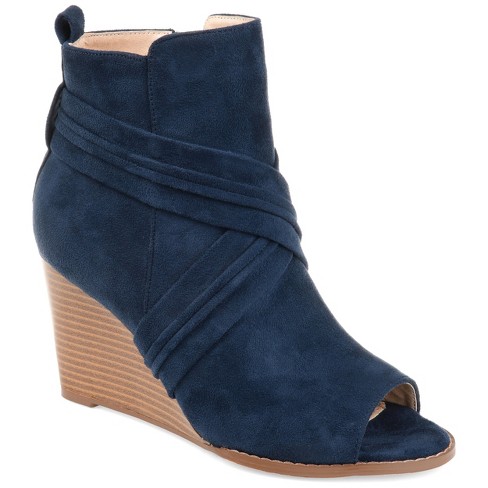 Wedge booties with hot sale open toe