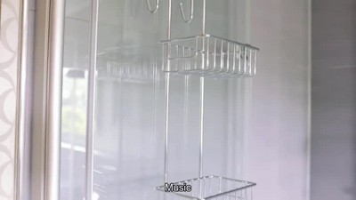 Bamodi 7 X 7 Shelf Stainless Steel Hanging Shower Caddy With Hooks -  2-tier - Silver : Target