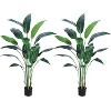 6FT Artificial Bird of Paradise Tree(2-Pack) - Fake Tree with 17 Trunks  for Indoor/Outdoor Decor, Faux Plants for Home Office - 2 of 4