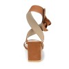 Journee Signature Womens Genuine Leather Hether Hook and Loop Block Heel Sandals - 3 of 4
