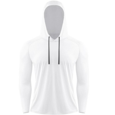 Lars Amadeus Men's Lightweight Long Sleeves Workout Athletic Hooded Pullover Shirt