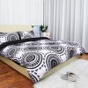 Unique Bargains 3 Pcs Bohemian Floral Printed Design Duvet Cover Sets 1 Duvet Cover, 2 Pillow Shams White Queen - 2 of 4